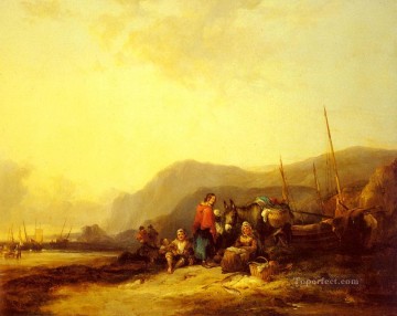 Shayer Snr William Painting - On The Hampshire Coast rural scenes William Shayer Snr